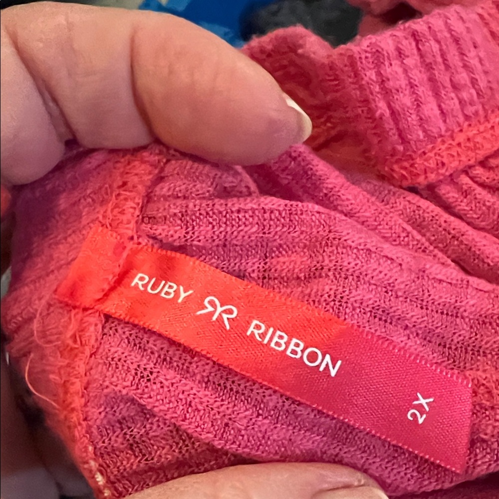 Ruby Ribbon Coral Knit Lounge Set - Picture 2 of 3